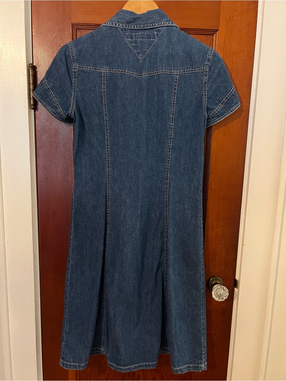 Vintage Tommy Hilfiger Y2K Denim Button Front Shirt Dress Size 2 - Picture 7 of 11